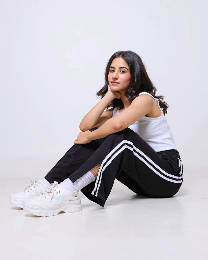 P&B Black Wide Leg Gossip Pants - Sohu Lifestyle