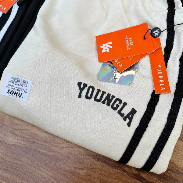 YOUNGLA Flagship Interlock Shorts (White) - Sohu Lifestyle