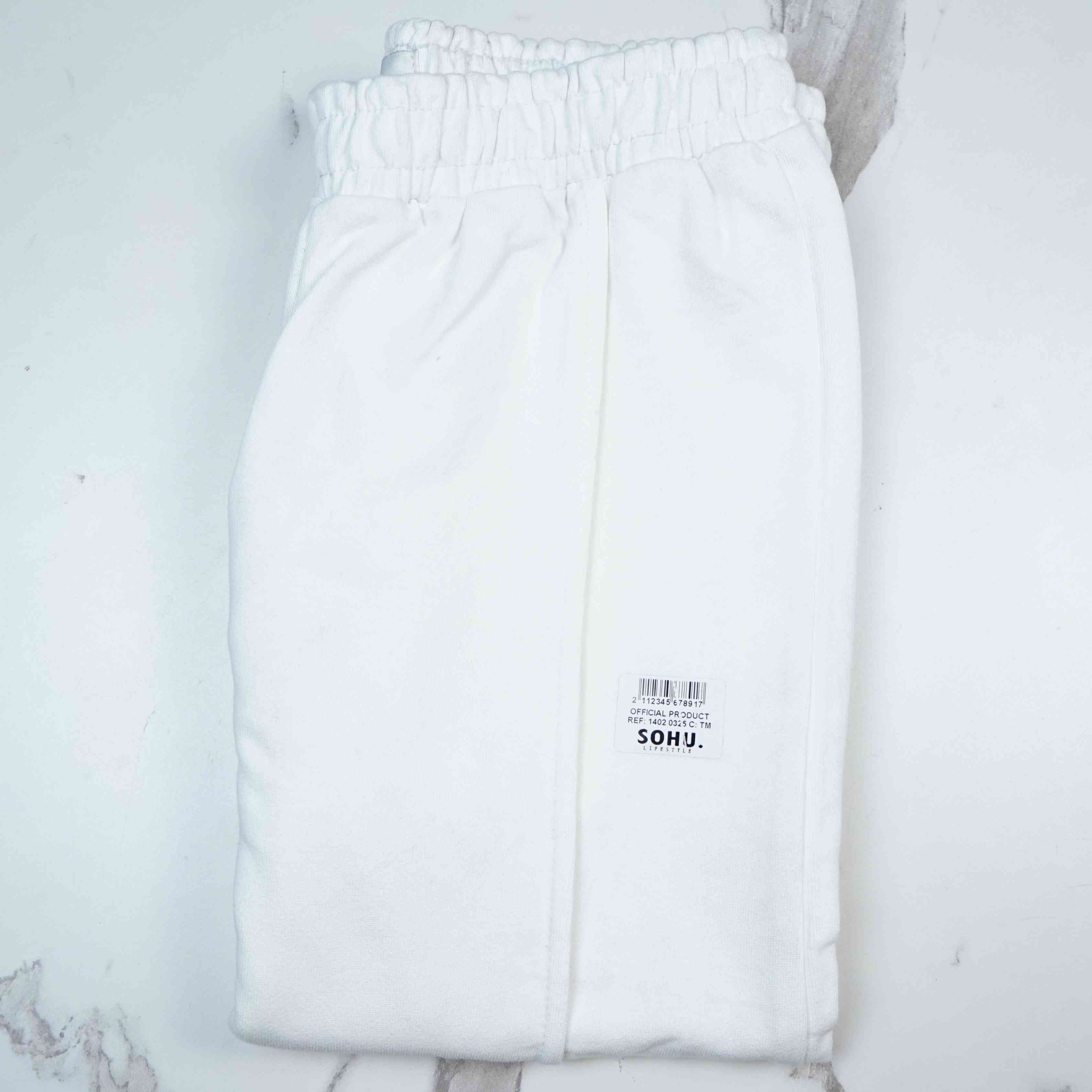 Nicole French Terry Co-ord Set (Brilliant White) - Sohu Lifestyle