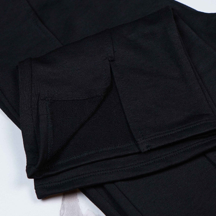 Summer Nicole French Terry Co-ord Set (Bold Black) - Sohu Lifestyle