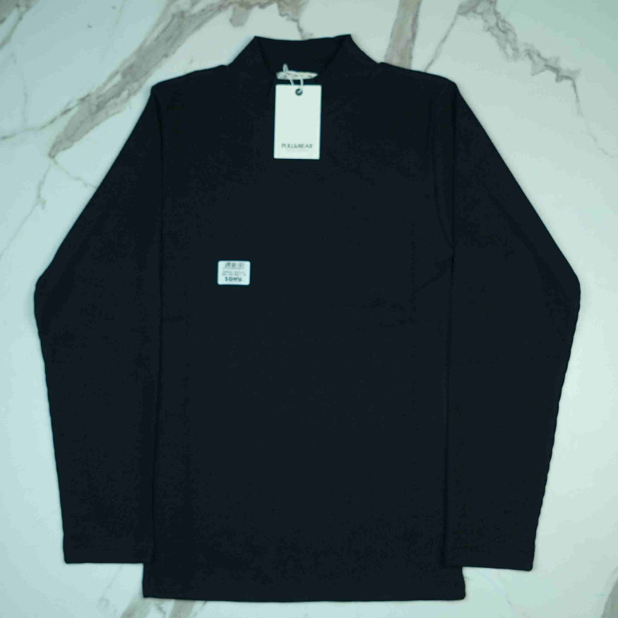 Full Sleeve Rib Shirt (Black) - Sohu Lifestyle