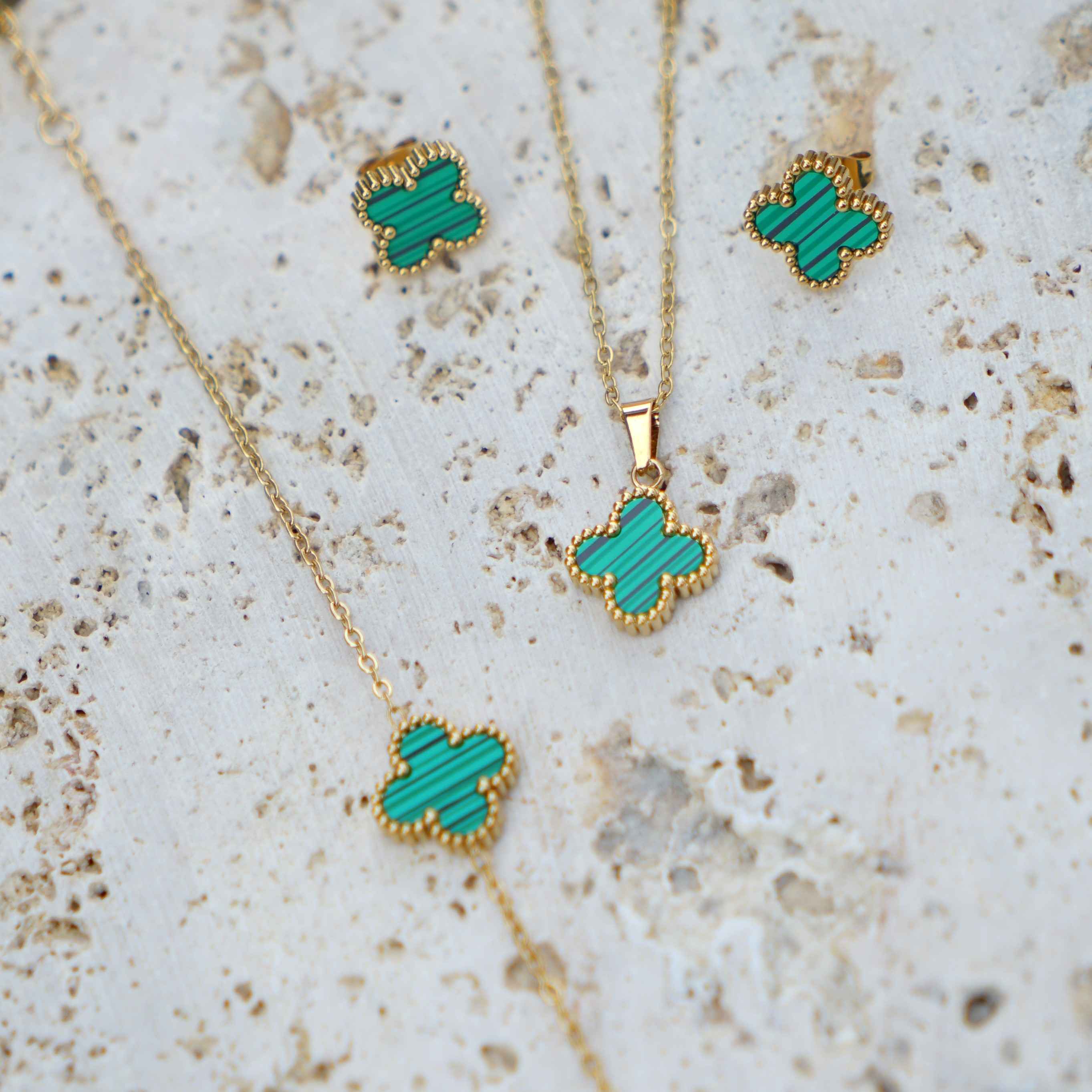 Green Clover Jewellery Set - Sohu Lifestyle