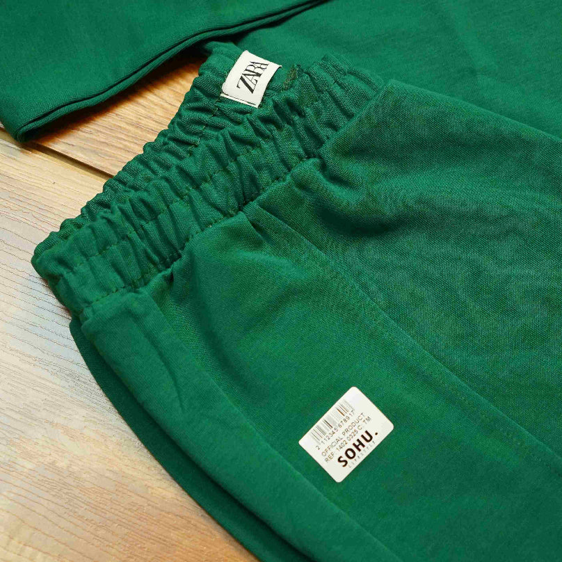 Summer Nicole French Co-ord Set (Green) - Sohu Lifestyle