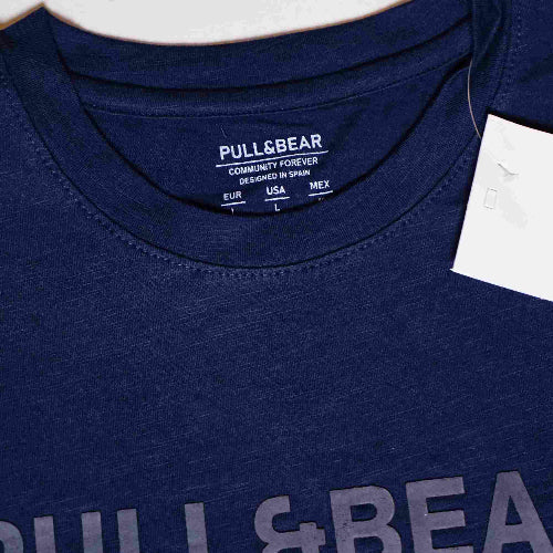 P&B Navy Blue T-Shirt & White Wide Leg Trouser For Men - Sohu Lifestyle