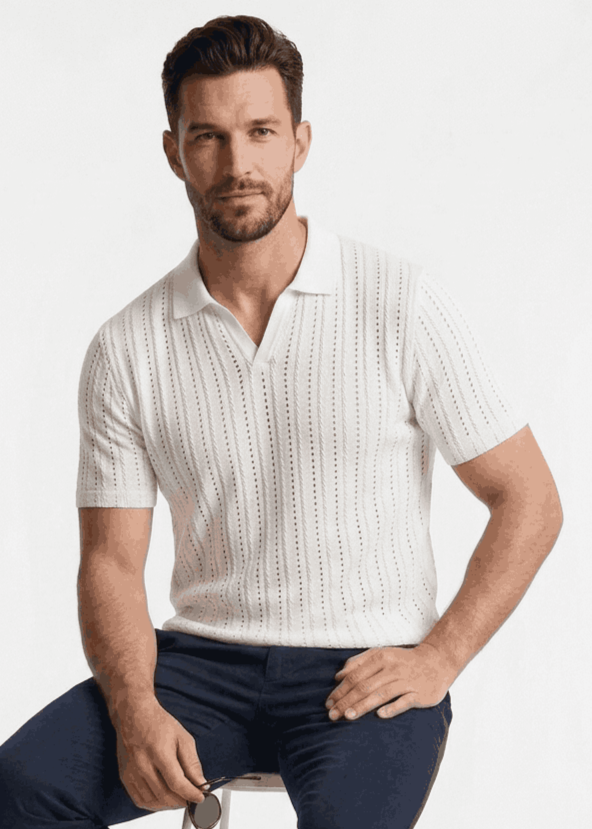 Knit Resort Polo (White)