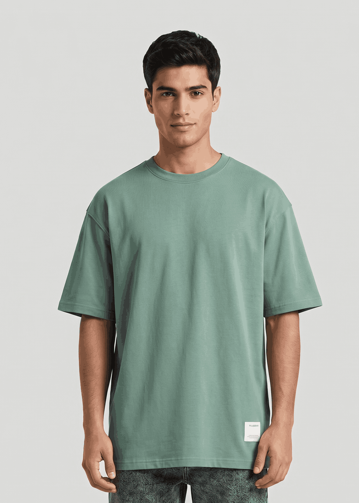 P&B Oversized Terry T-Shirt For Men (Sea Green) - Sohu Lifestyle