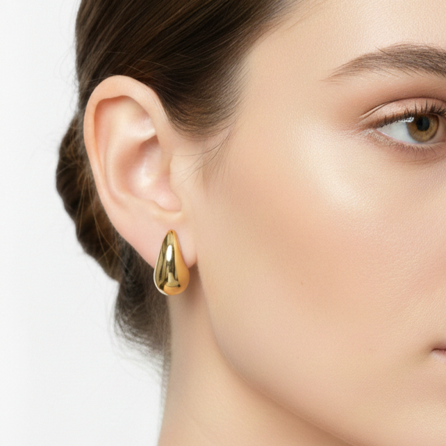 The Gilded Teardrop Studs - Sohu Lifestyle