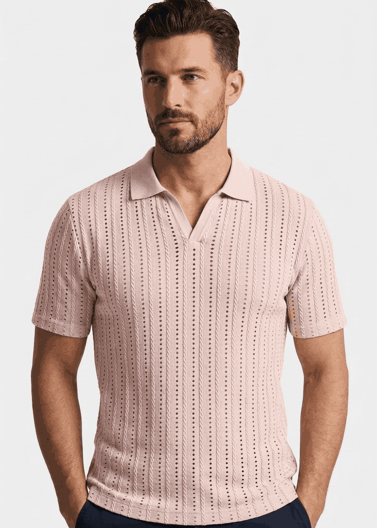 Knit Resort Polo (Tea-Pink)