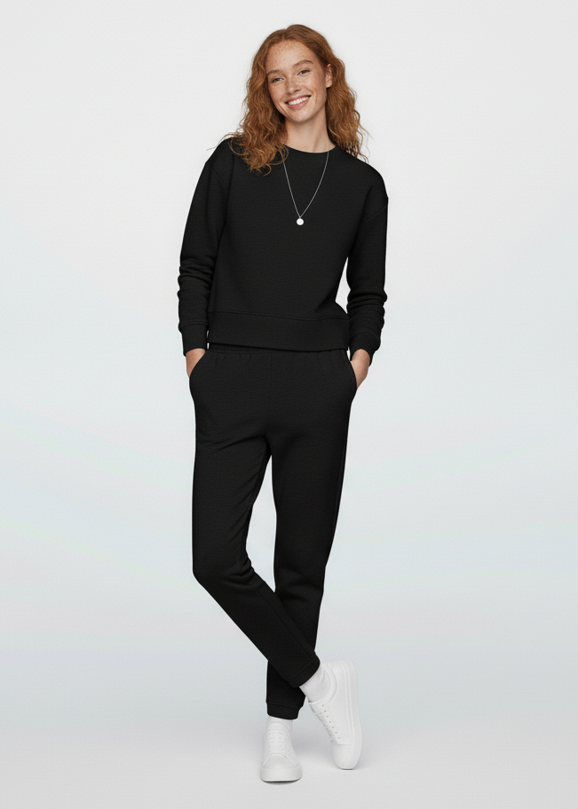 Black P&B Fleece Tracksuit - Sohu Lifestyle