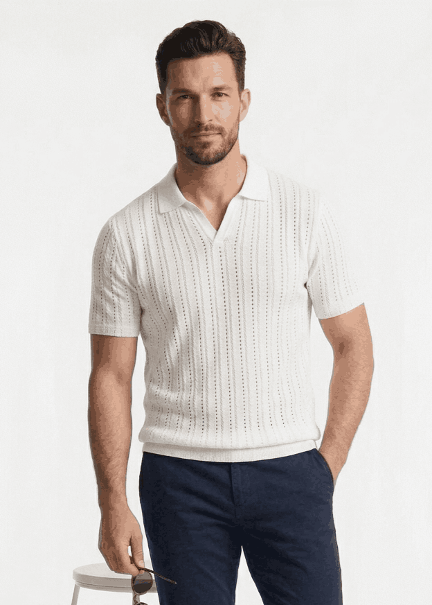 Knit Resort Polo (White)