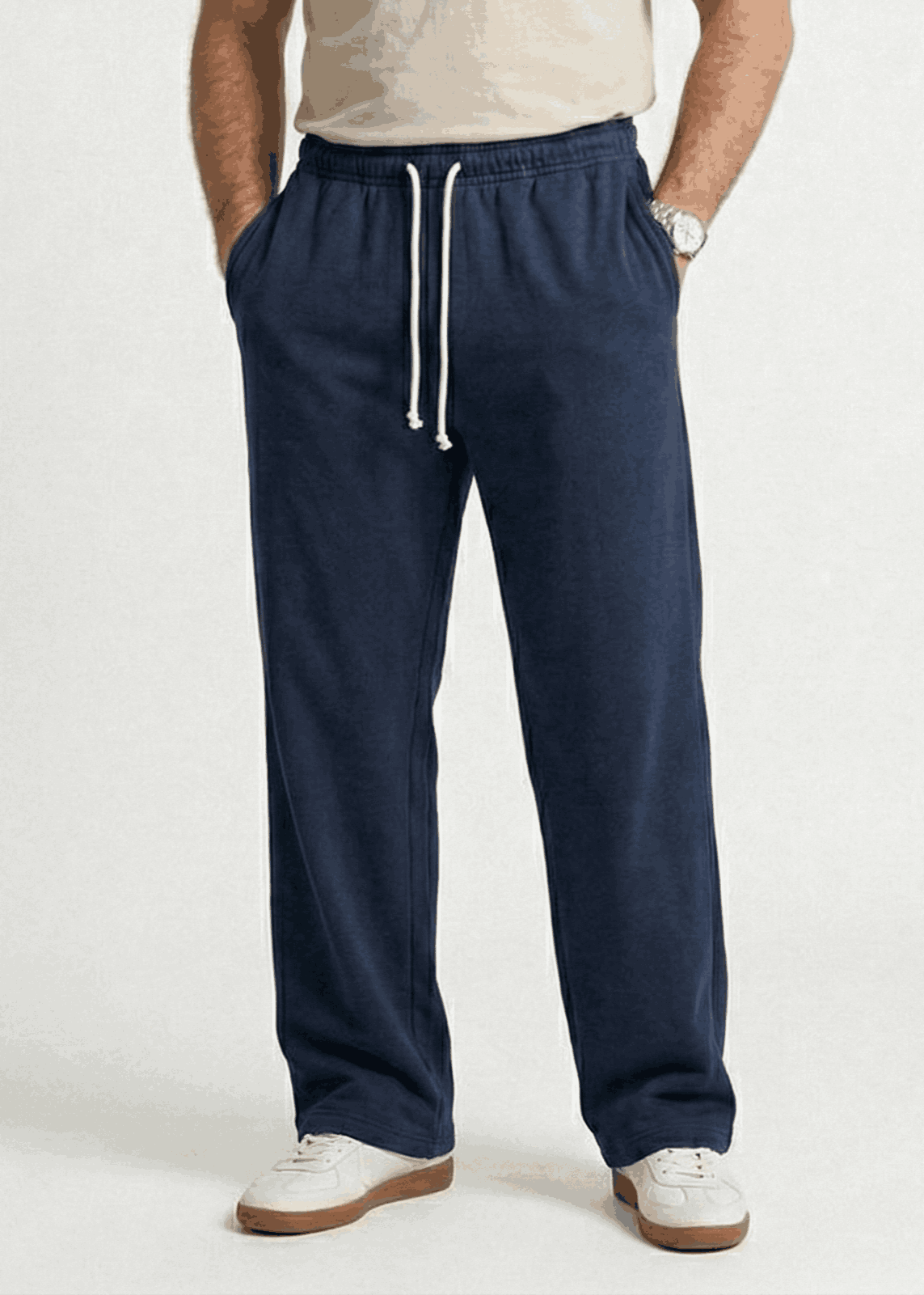 Pull&Bear Wide Leg Sweatpant for Men (Navy Blue) - Sohu Lifestyle
