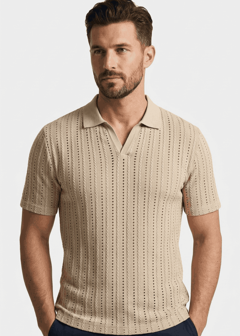 Knit Resort Polo (Beige)