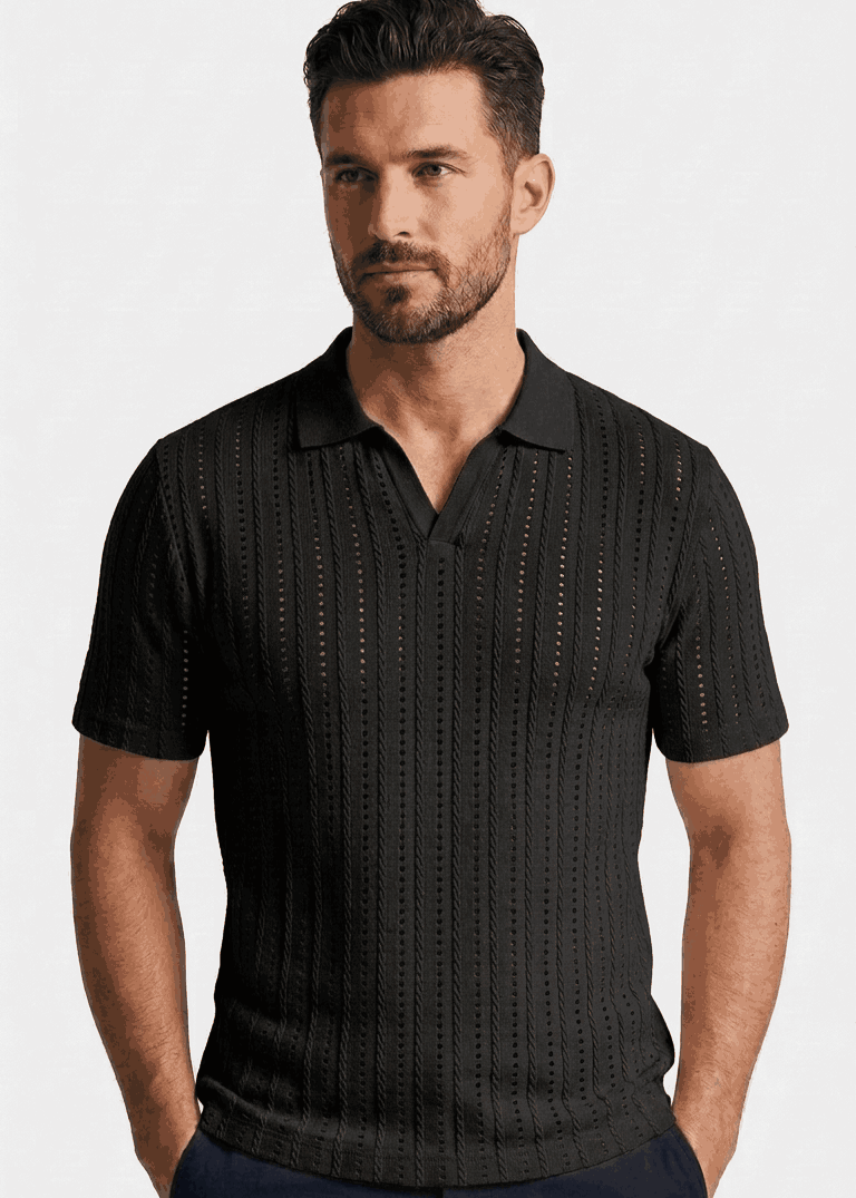 Knit Resort Polo (Black)