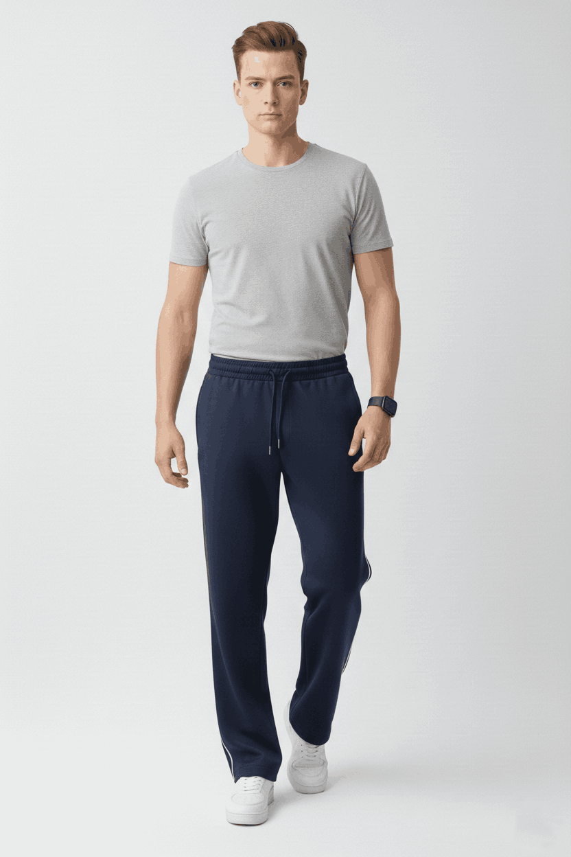 P&B Mono-Stripe Trouser For Men (Navy Blue) - Sohu Lifestyle