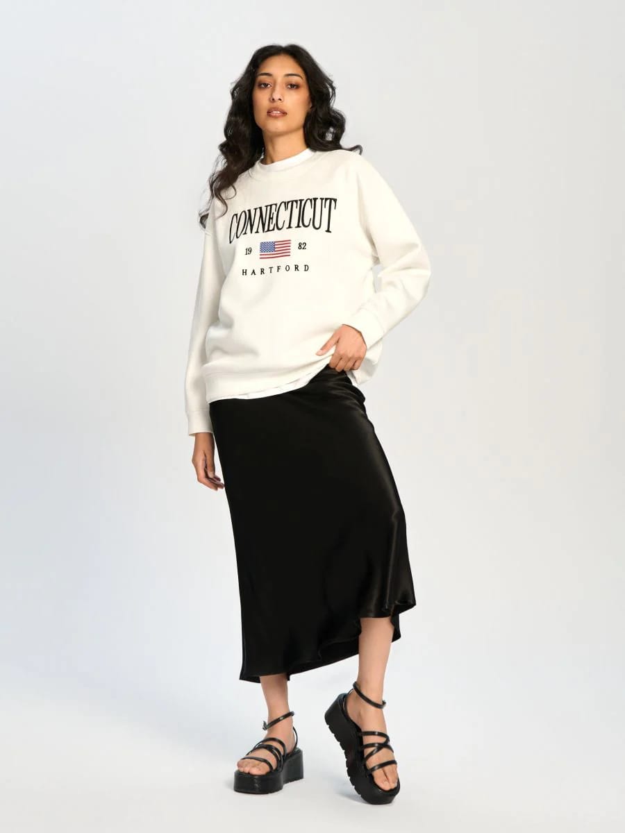 Sinsay CONNECTICUT Oversized Sweatshirt - Sohu Lifestyle