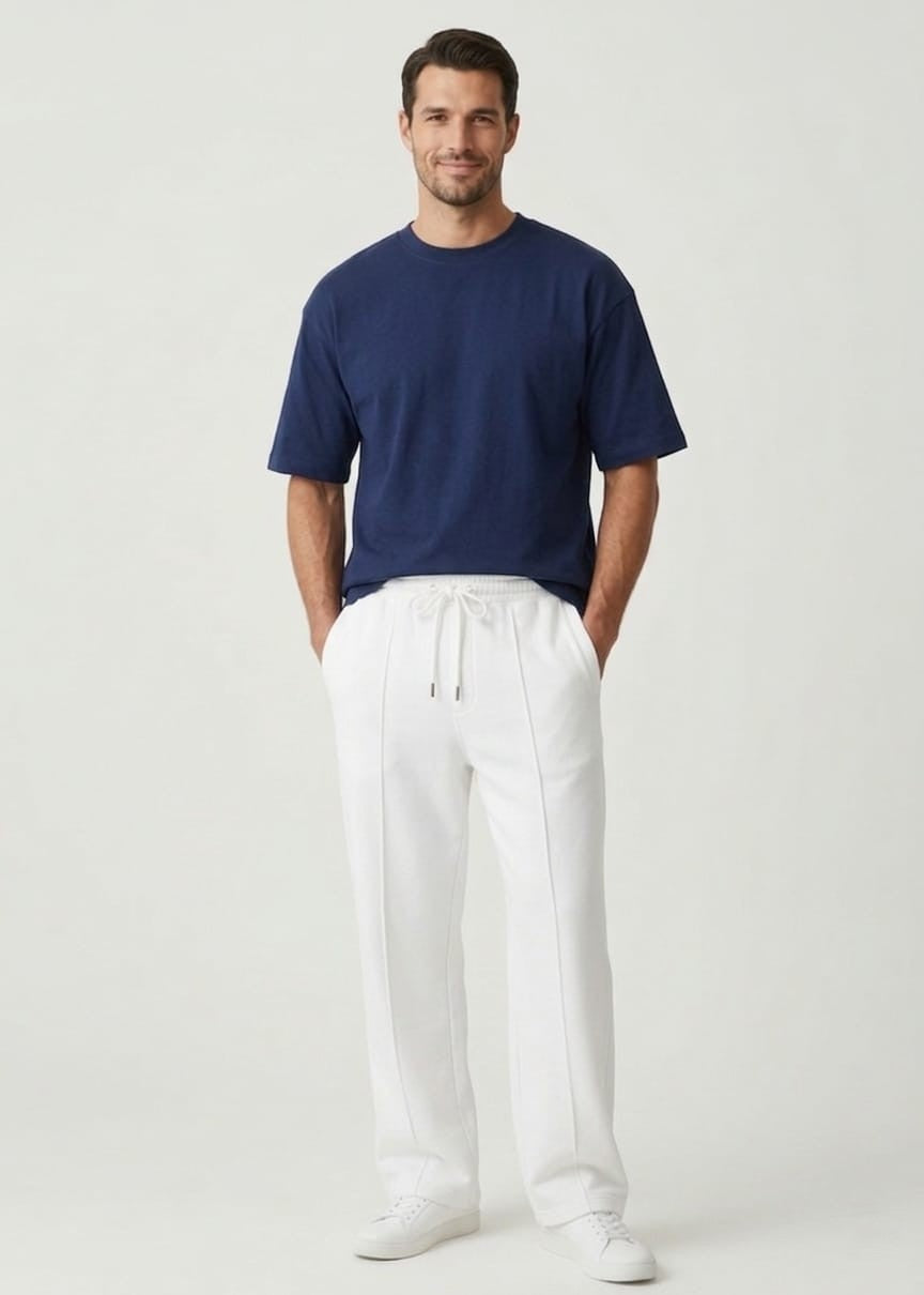 P&B Ease Fit Set For Men (Navy-Blue + White) - Sohu Lifestyle