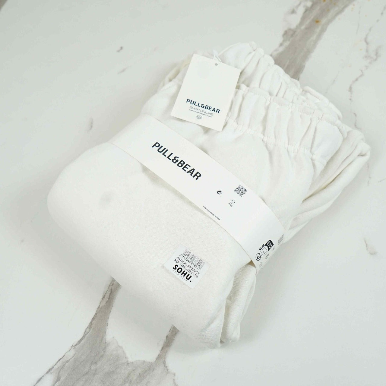 P&B Mens Wide Leg Trousers (White) - Sohu Lifestyle