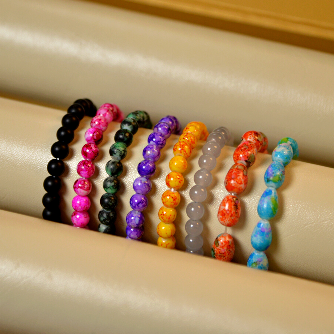 Pack of 8 Multicolor Beads Bracelets - Sohu Lifestyle