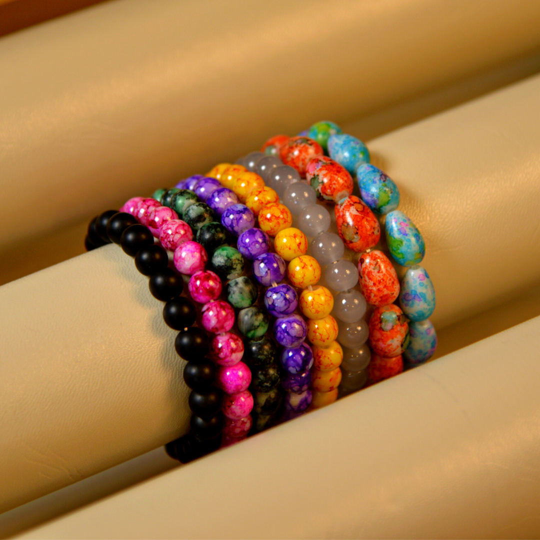 Pack of 8 Multicolor Beads Bracelets - Sohu Lifestyle