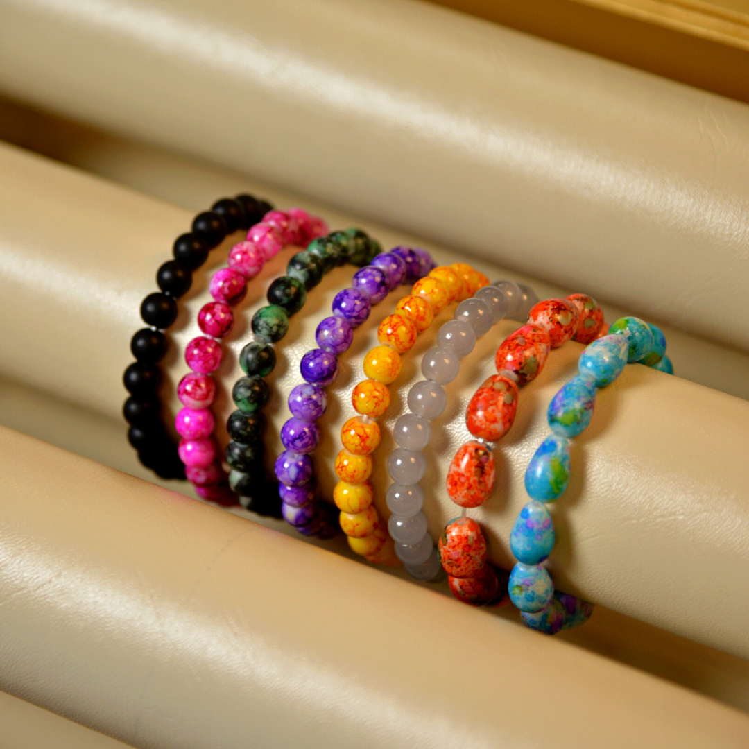 Pack of 8 Multicolor Beads Bracelets - Sohu Lifestyle