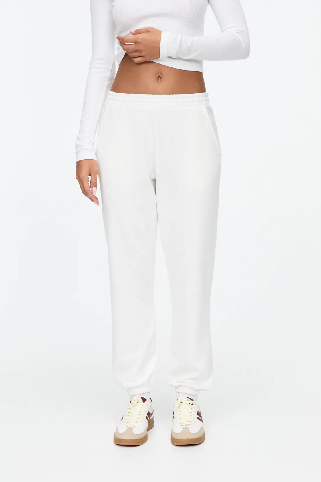 Basic White Jogger Pant - Sohu Lifestyle