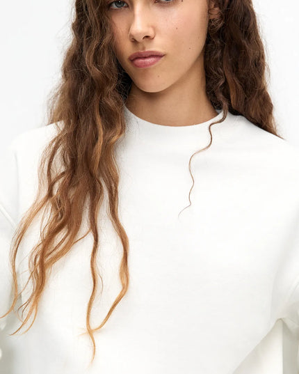 Basic White Fleece Sweatshirt - Sohu Lifestyle