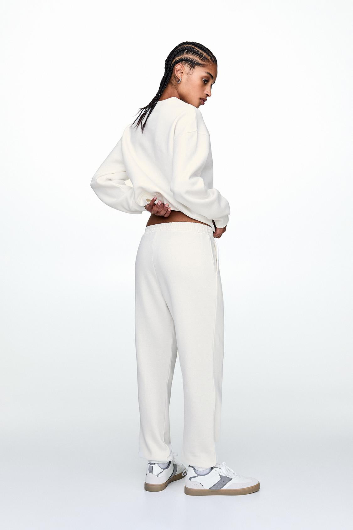 White P&B Fleece Tracksuit - Sohu Lifestyle
