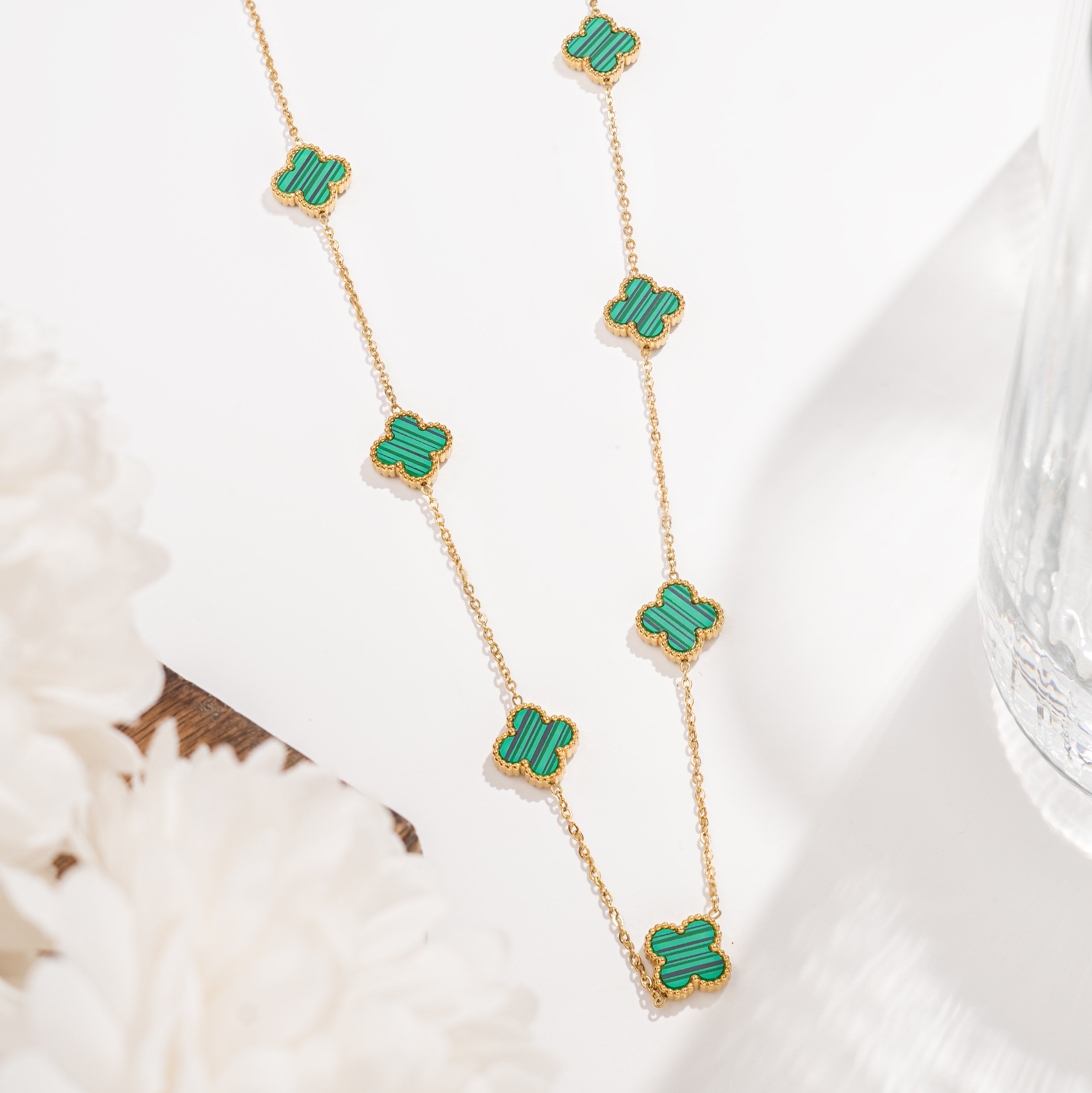 Elina Green Clover Necklace - Sohu Lifestyle