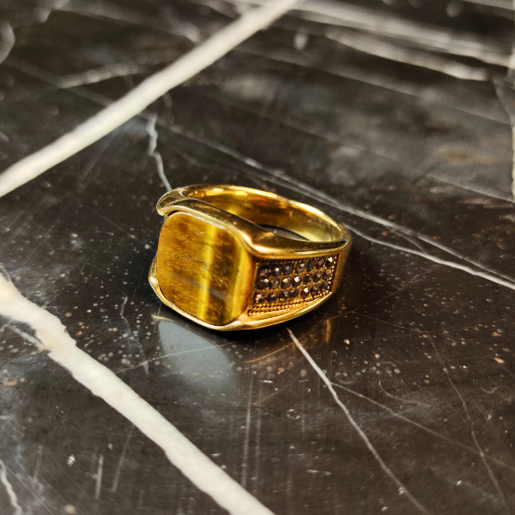 Turkish Tiger Eye Signet - TRB044