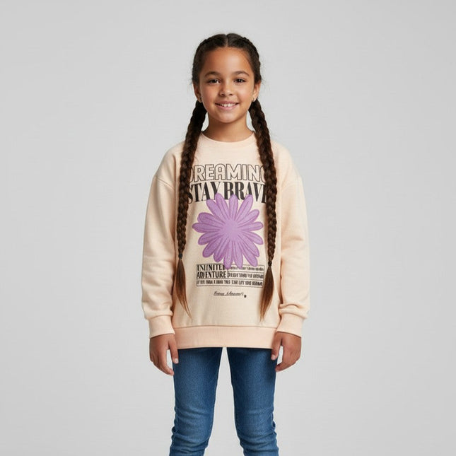 "Dreaming Stay Brave" Sweatshirt for Girl - Sohu Lifestyle