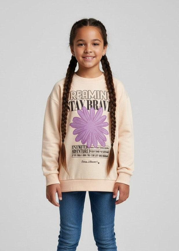 "Dreaming Stay Brave" Sweatshirt for Girl - Sohu Lifestyle