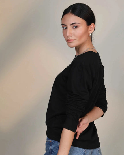 P&B Bold Black Full Sleeve Shirt - Sohu Lifestyle