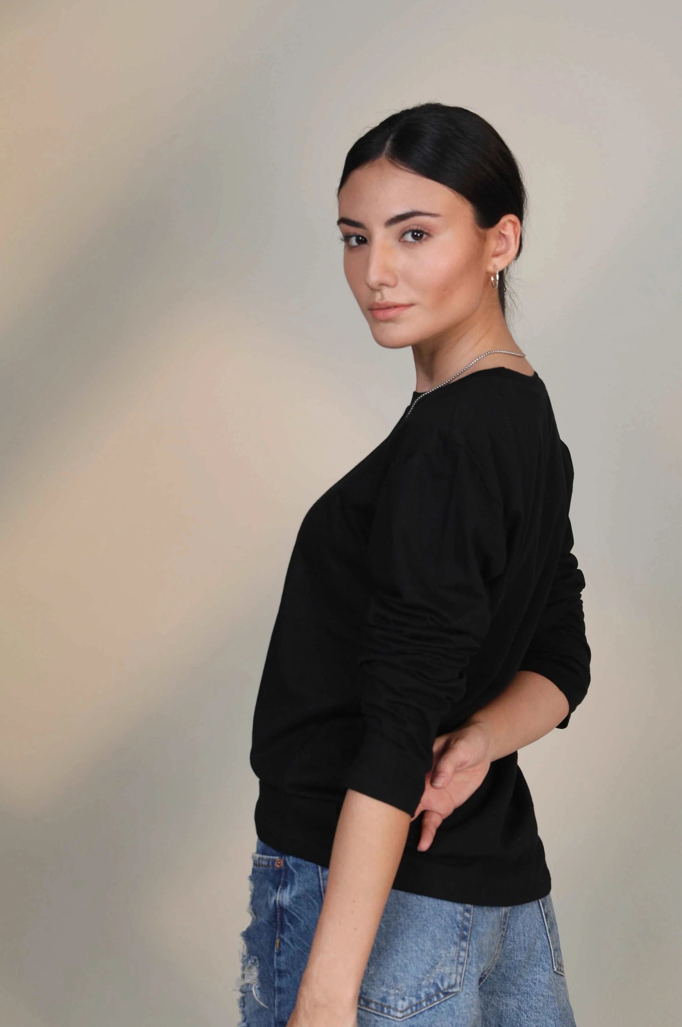 P&B Bold Black Full Sleeve Shirt - Sohu Lifestyle