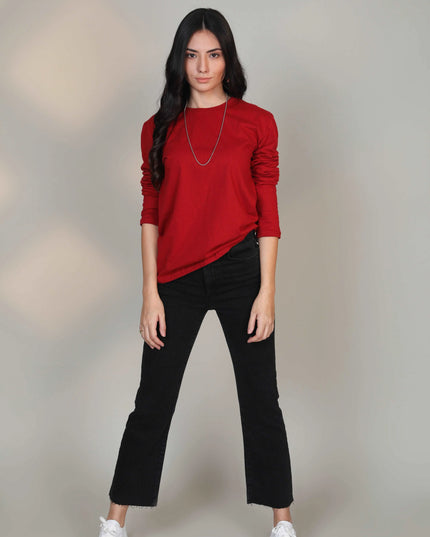 P&B Crimson Red Full Sleeve Shirt - Sohu Lifestyle