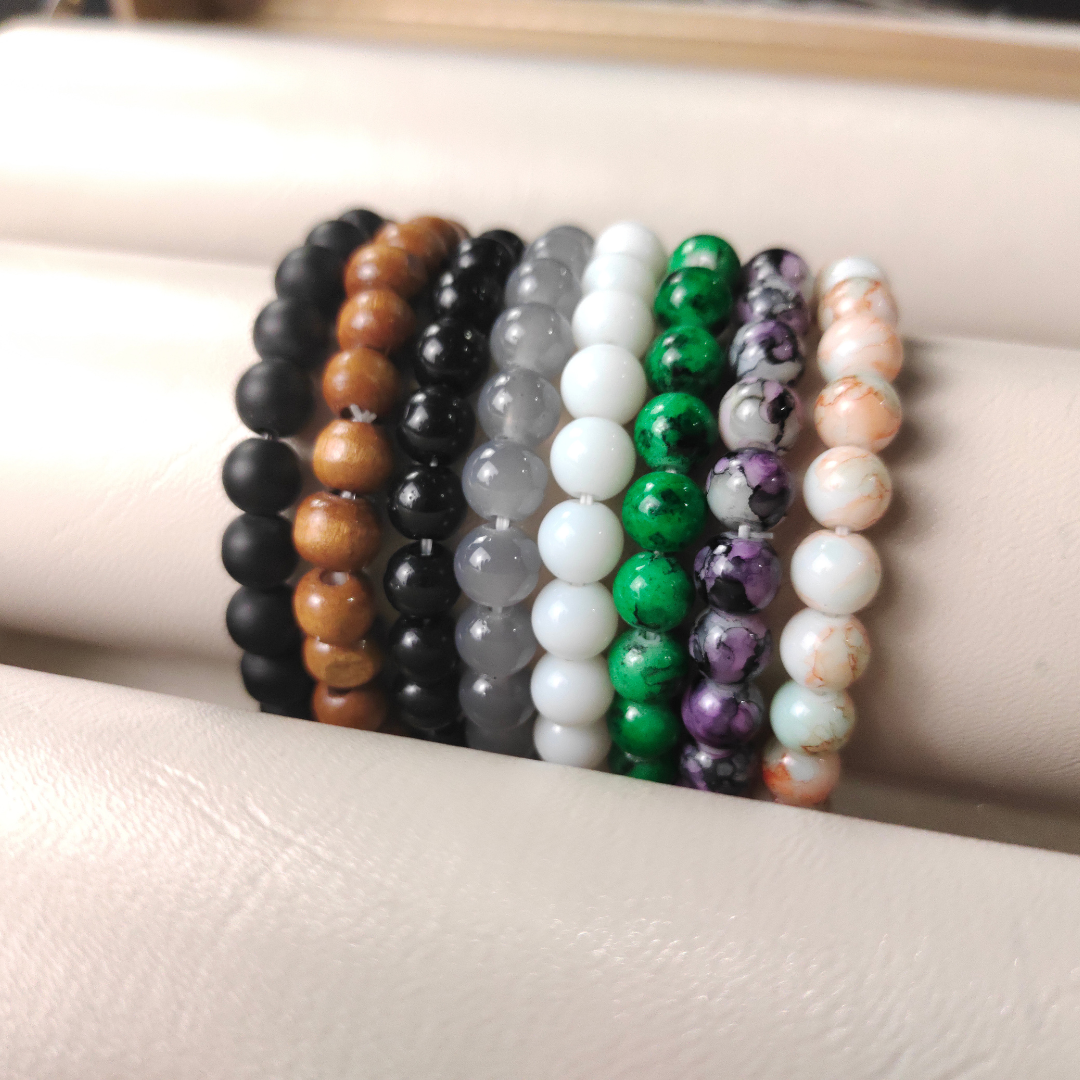 Pack of 8 Stone Beaded Bracelets - Sohu Lifestyle
