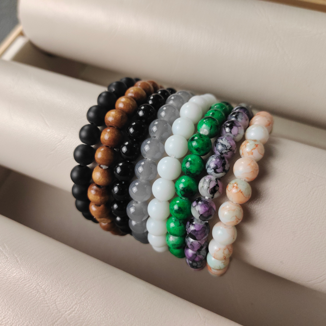 Pack of 8 Stone Beaded Bracelets - Sohu Lifestyle