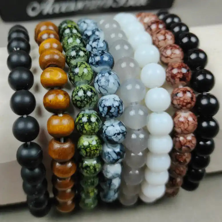 Pack of 8 Stone Beads Bracelets - Sohu Lifestyle
