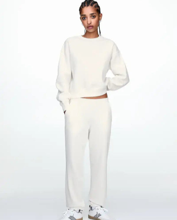 White P&B Fleece Tracksuit - Sohu Lifestyle