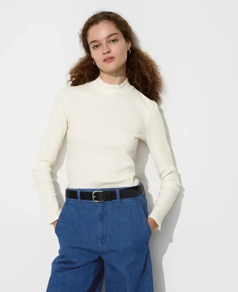 Full Sleeve Rib Shirt (White) - Sohu Lifestyle