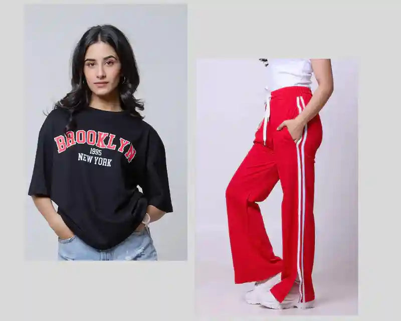 P&B Gossip Pant & Brooklyn Oversized T-Shirt Set - Sohu Lifestyle