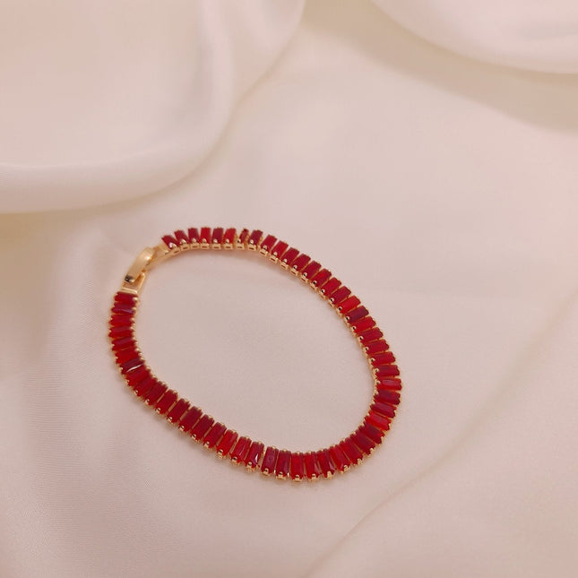 Maroon Tennis Bracelet - Sohu Lifestyle