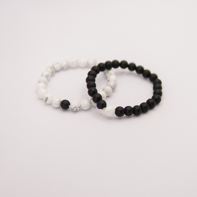 Black & White Couple Bracelets Set - Sohu Lifestyle