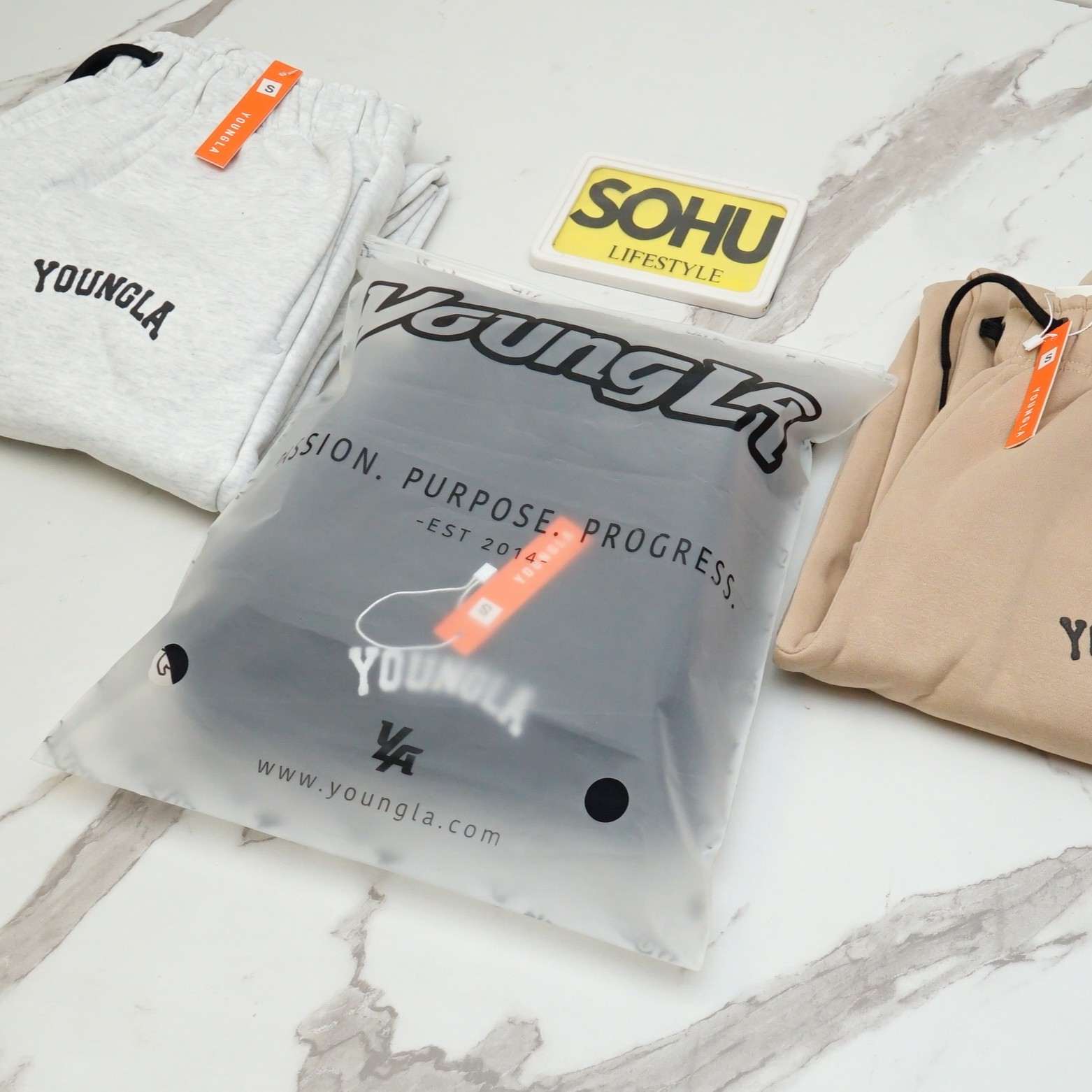 YOUNGLA Wide Leg Trousers (Grey) - Sohu Lifestyle