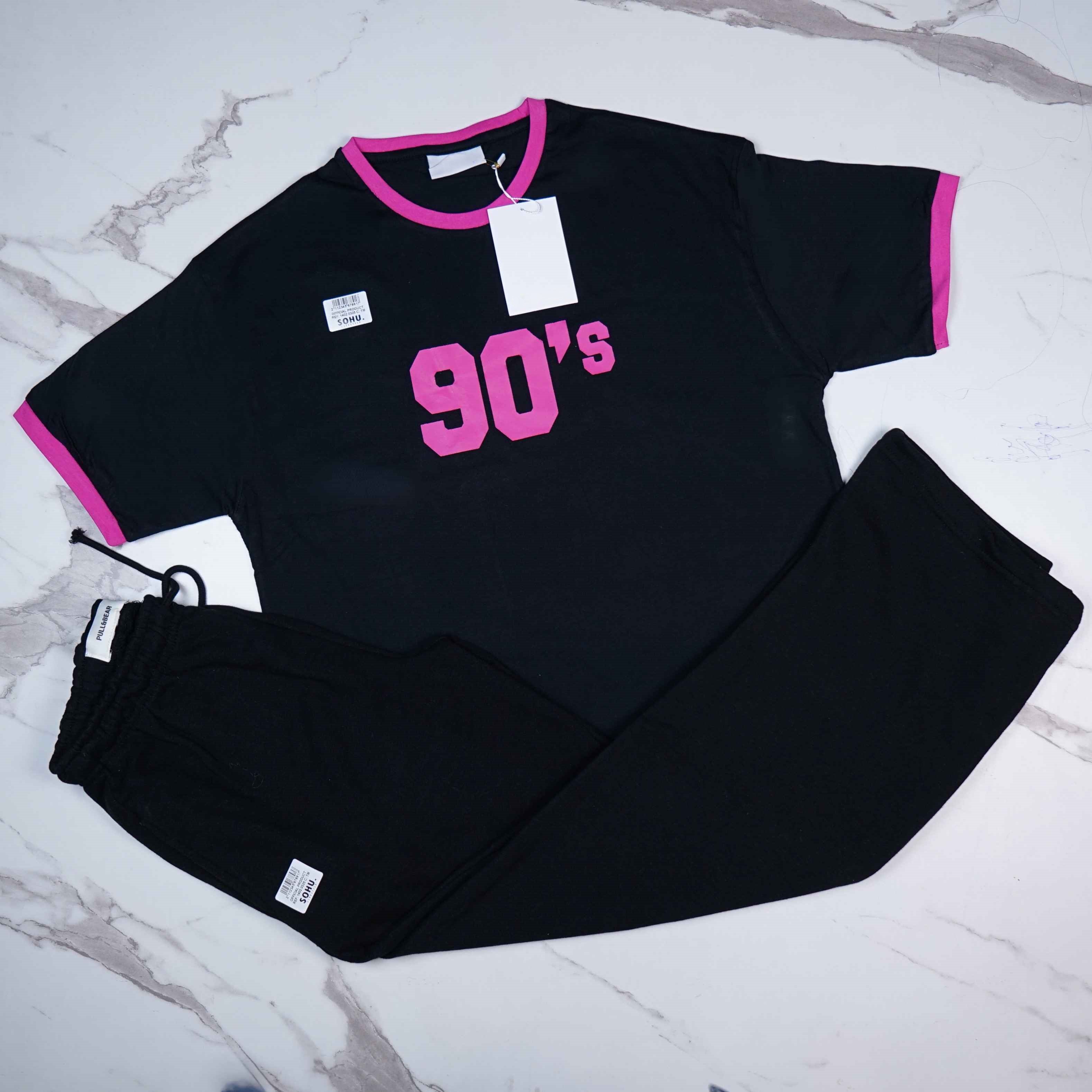 P&B Wide leg trouser & 90's T-Shirt Set - Sohu Lifestyle