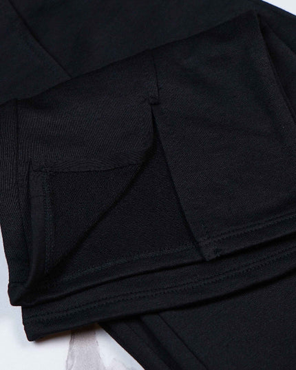 Summer Nicole French Terry Co-ord Set (Bold Black) - Sohu Lifestyle