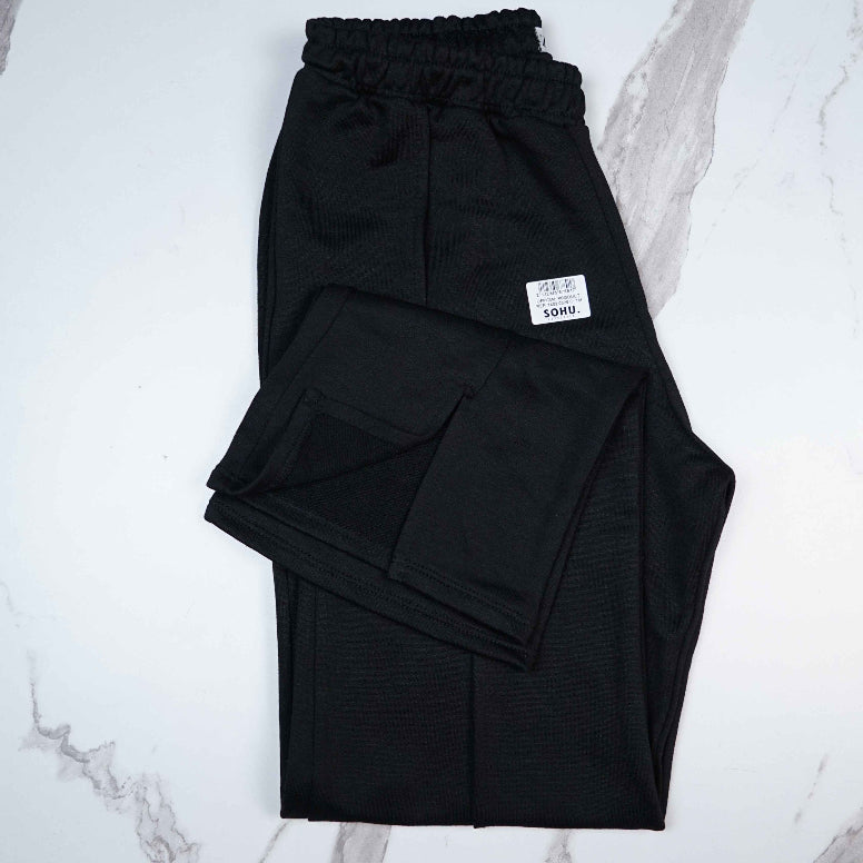 Summer Nicole French Terry Co-ord Set (Bold Black) - Sohu Lifestyle