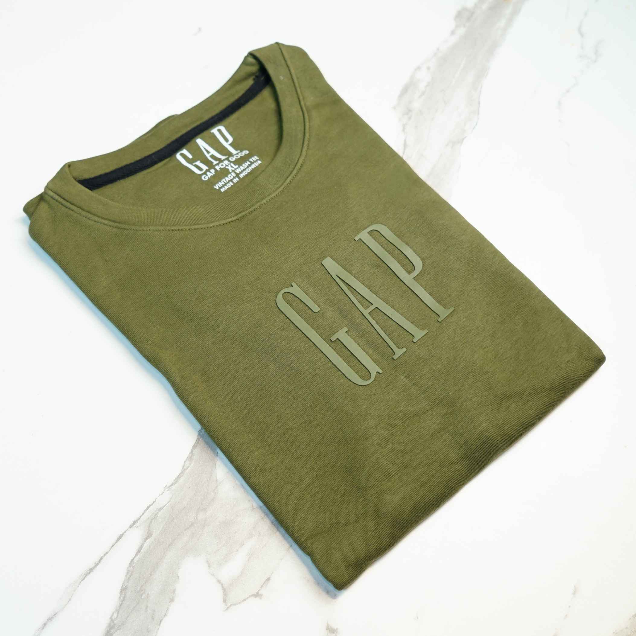 GAP Oversized T-Shirt For Men (Olive Green) - Sohu Lifestyle