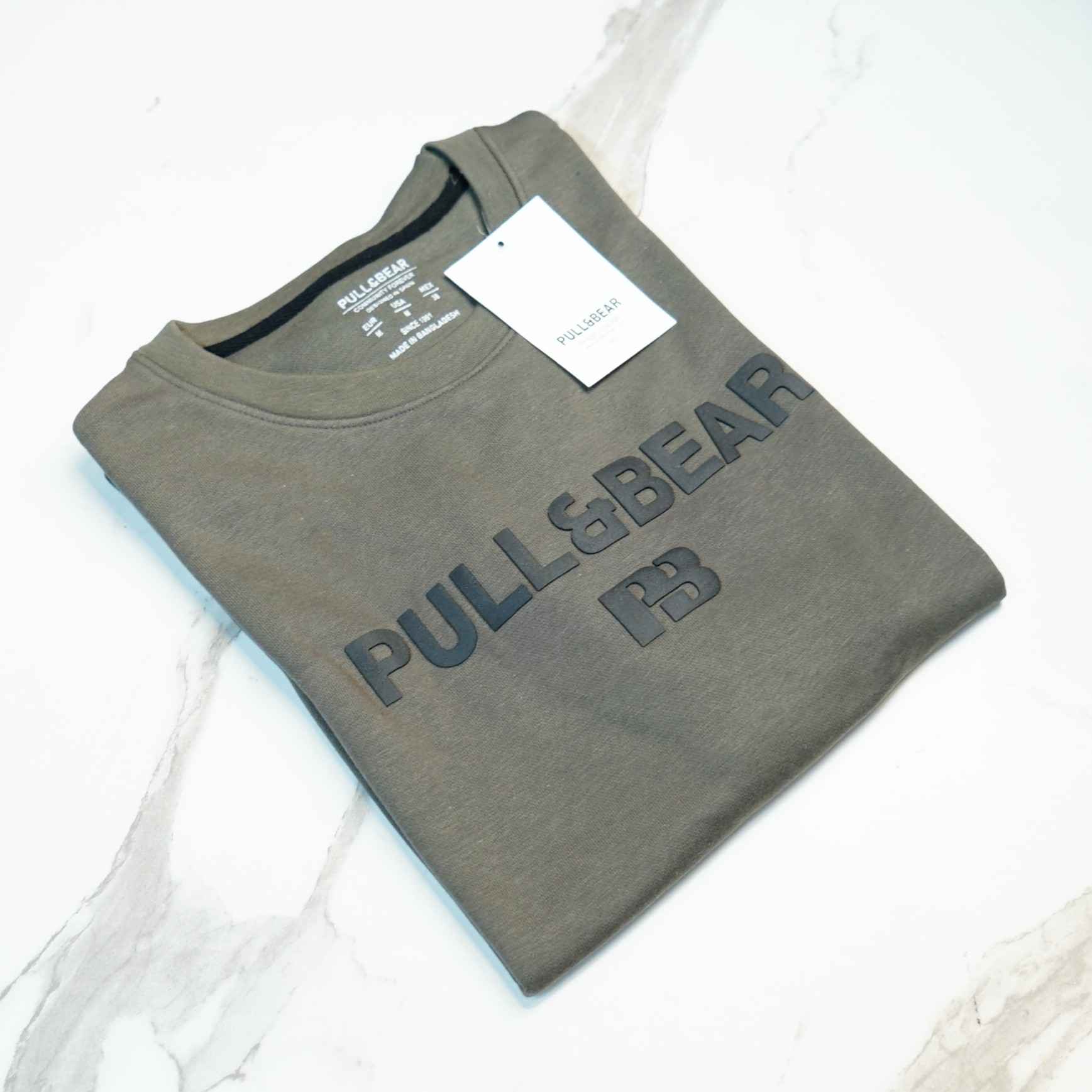 Pull&Bear Oversized T-Shirt For Men (Dark-Grey) - Sohu Lifestyle