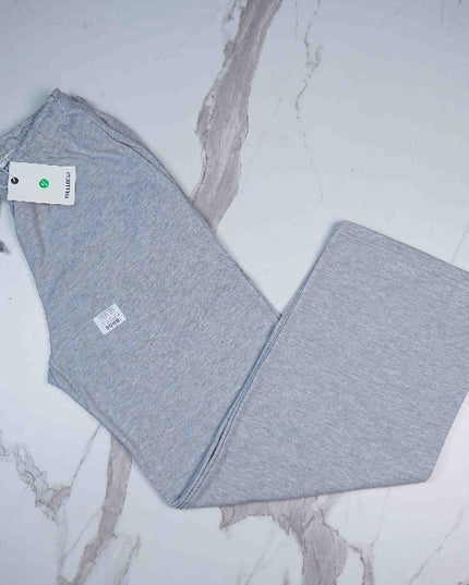 P&B Black T-Shirt & Grey Wide Leg Trouser For Men