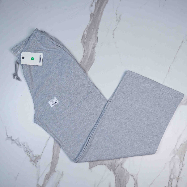P&B Black T-Shirt & Grey Wide Leg Trouser For Men